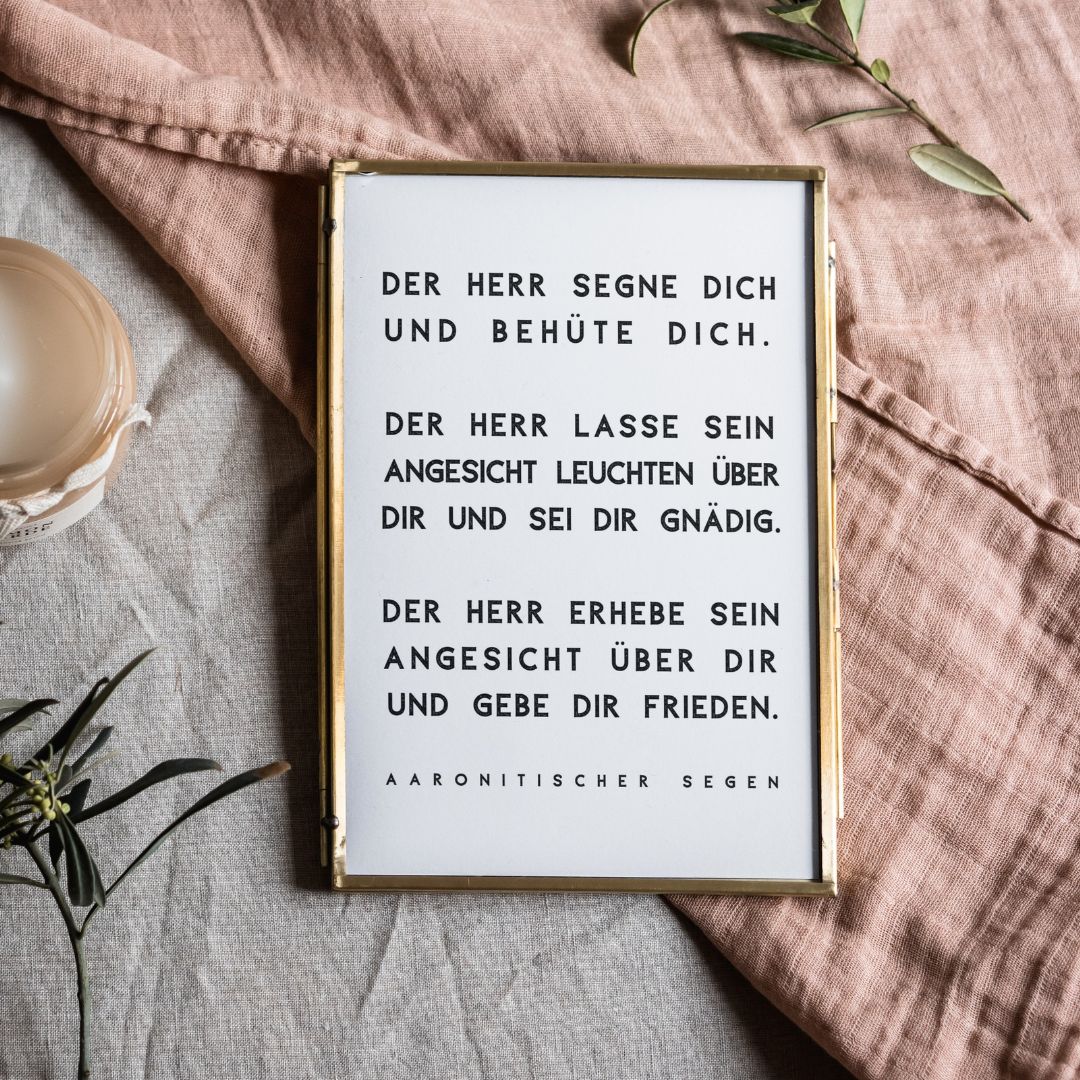 christliches Poster - Aaronitischer Segen deutsch