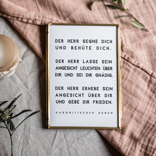 christliches Poster - Aaronitischer Segen deutsch