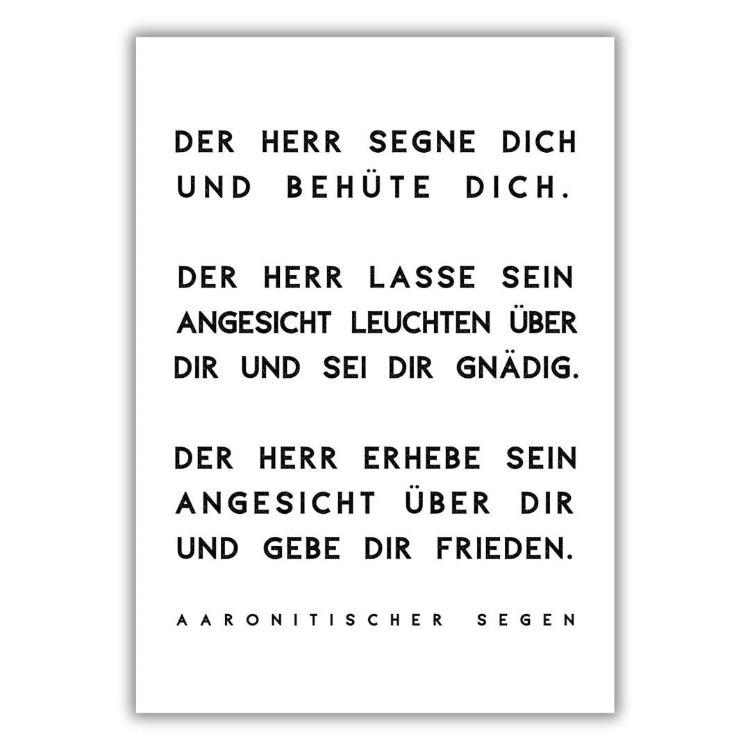 christliches Poster - Aaronitischer Segen deutsch