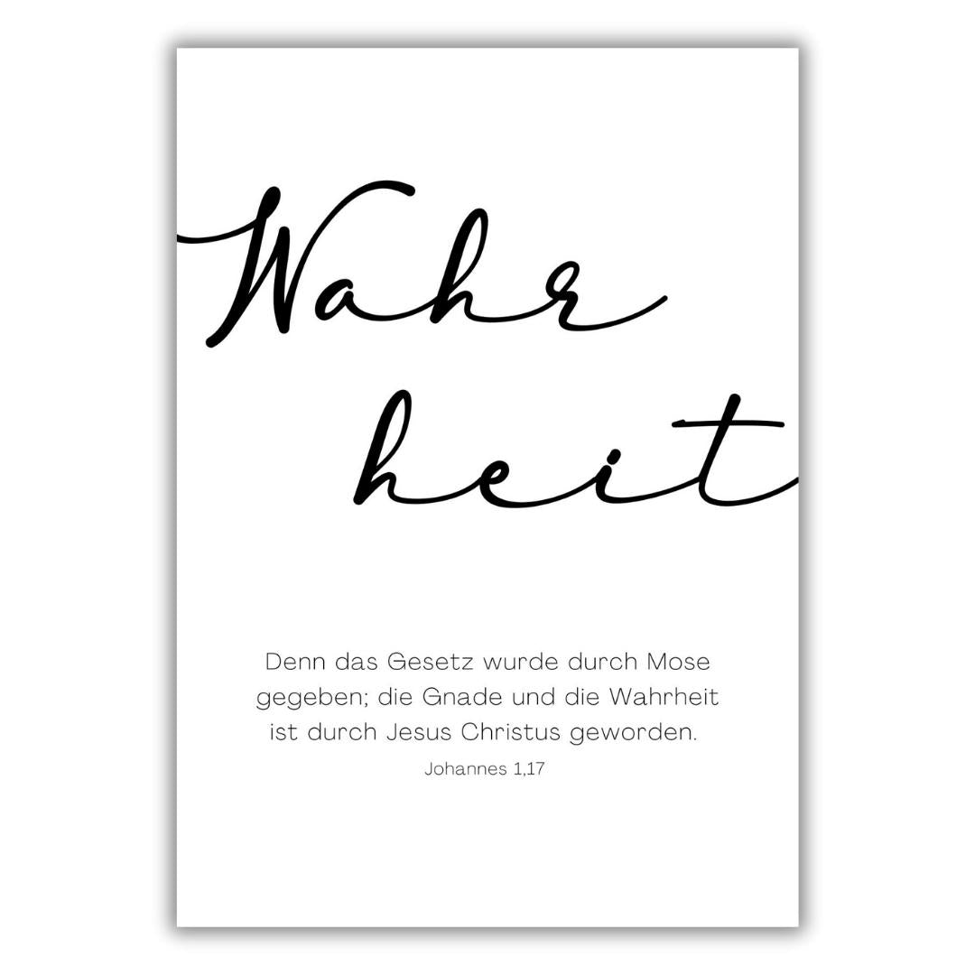 christliches Poster - Weg Wahrheit Leben - 3er Pack
