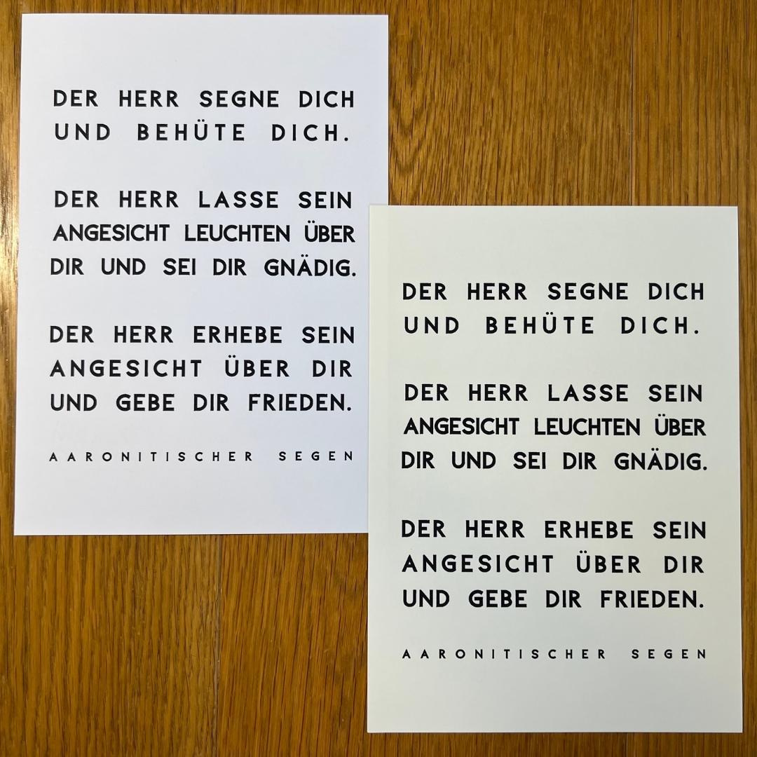 christliches Poster - Aaronitischer Segen deutsch