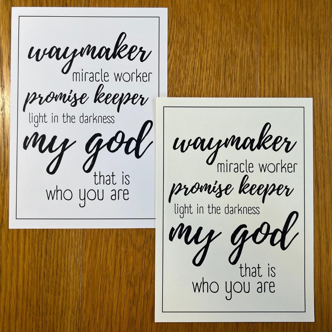 christliches Poster - Waymaker Variante 2