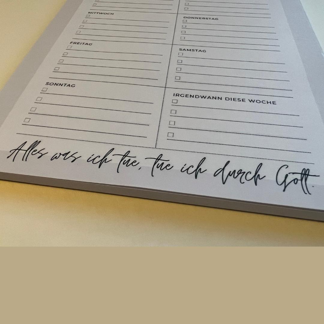 christlicher Wochenplaner - To-Do-Liste