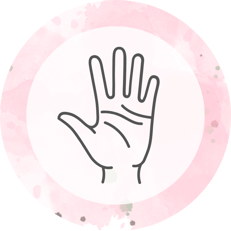 Kleines Icon mit einer Hand, die symbolisiert, dass die religiösen Geschenkartikel von mir persönlich angefertigt werden.