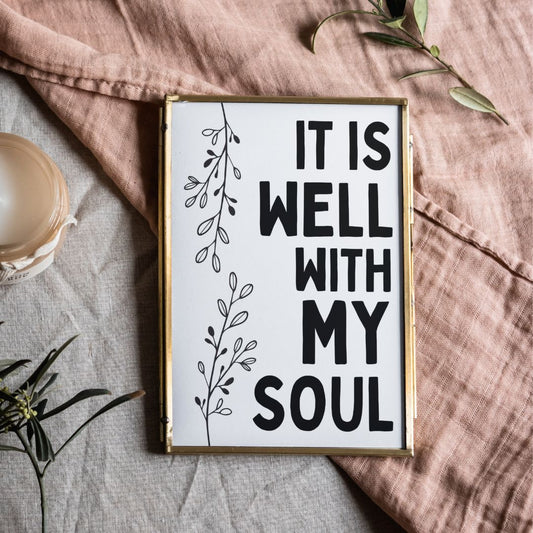 christliches Poster - it is well with my soul