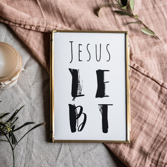 christliches Poster - Jesus lebt