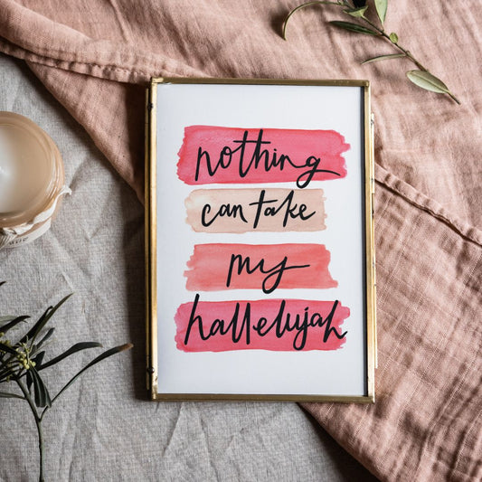 christliches Poster - nothing can take my hallelujah
