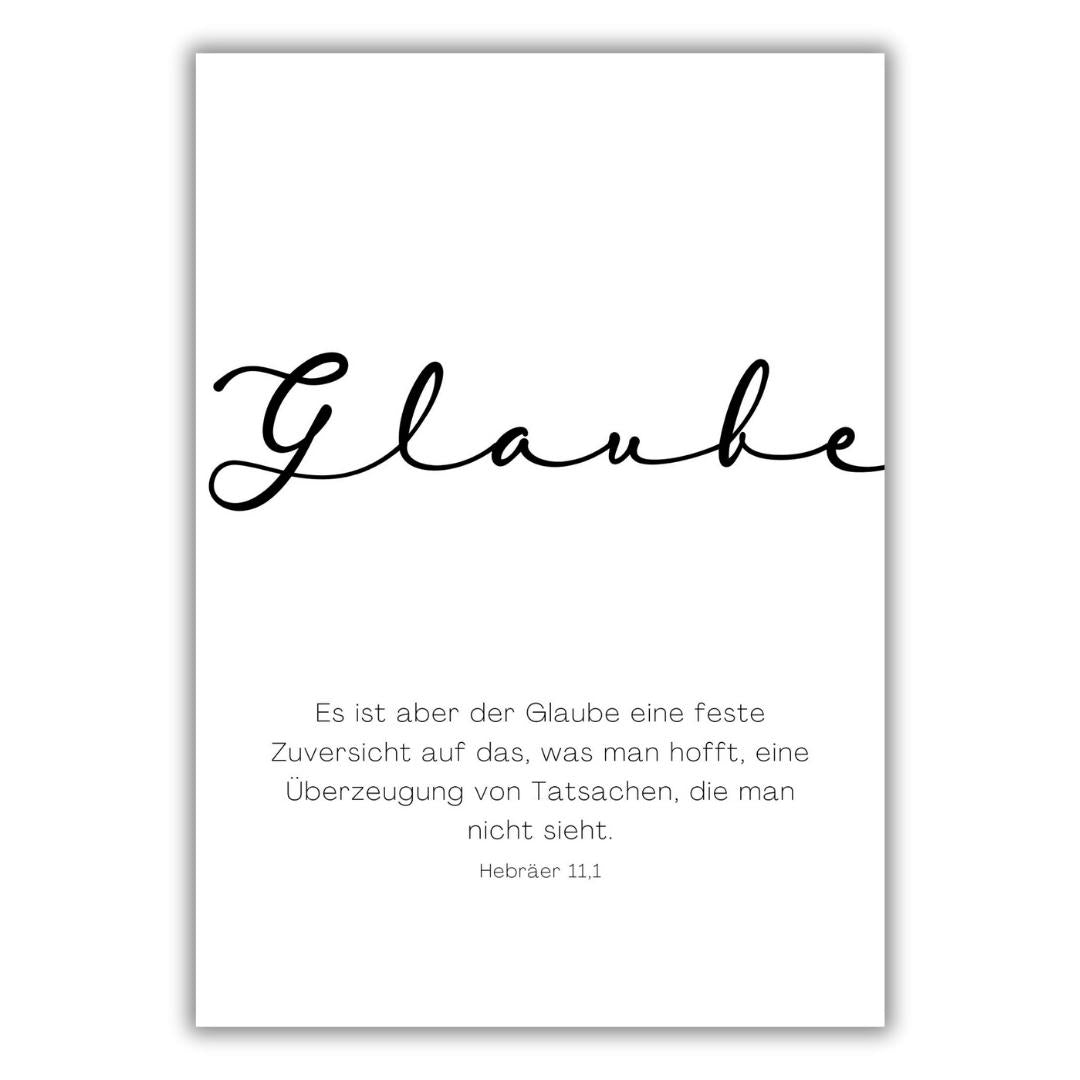 christliches Poster - Glaube Hoffnung Liebe - 3er Pack