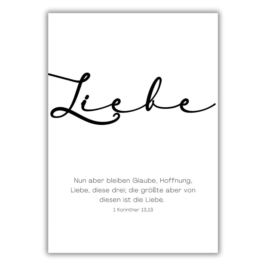 christliches Poster - Glaube Hoffnung Liebe - 3er Pack