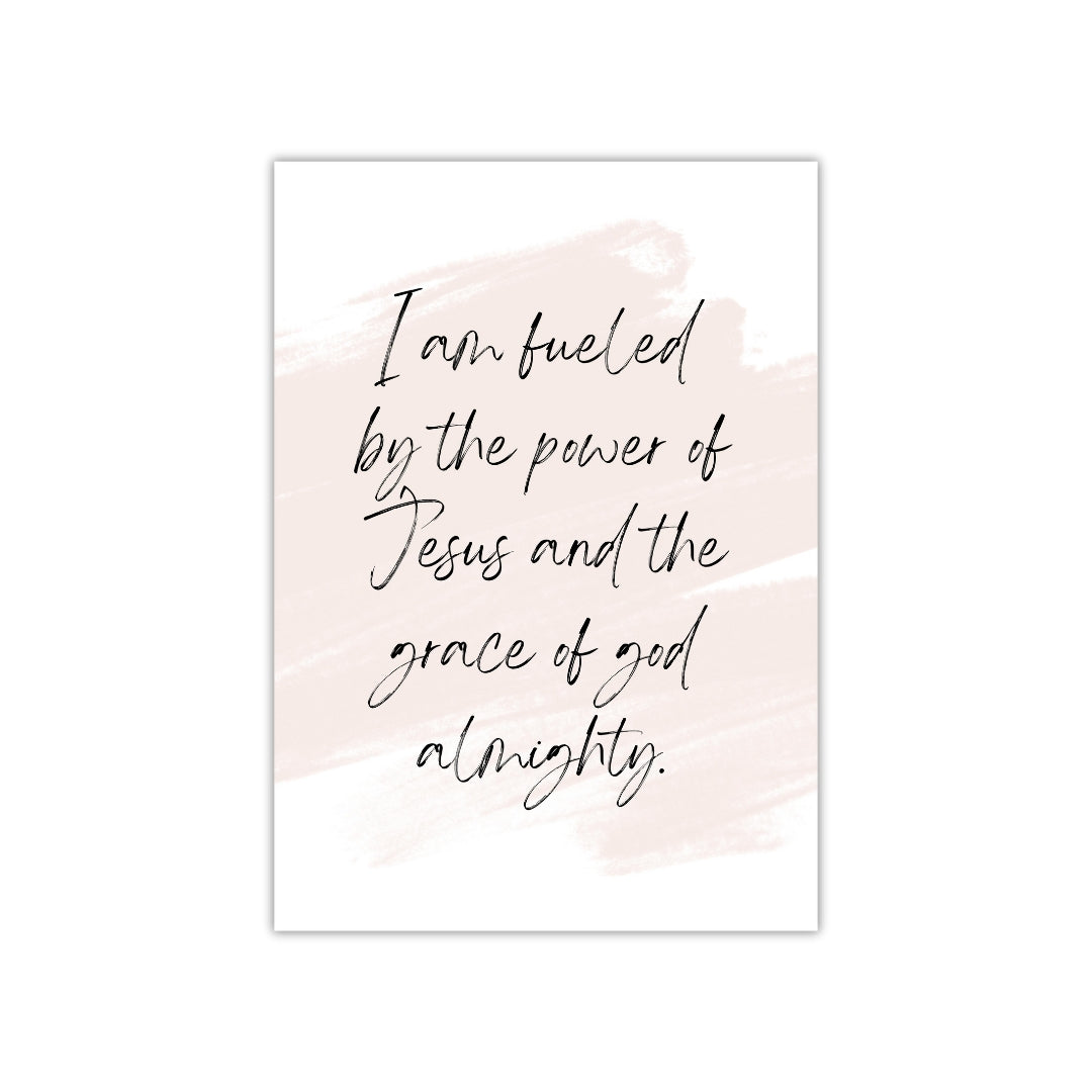 christliches Poster - I am fueled by the power of Jesus