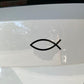 christlicher Autoaufkleber Ichthys Fisch - schwarz