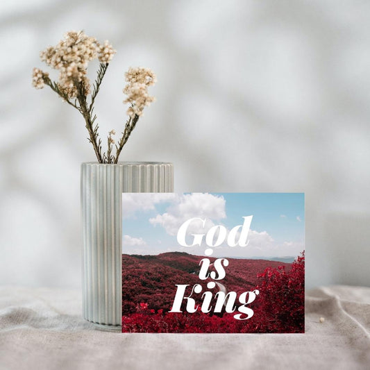christliche Karte - God is King