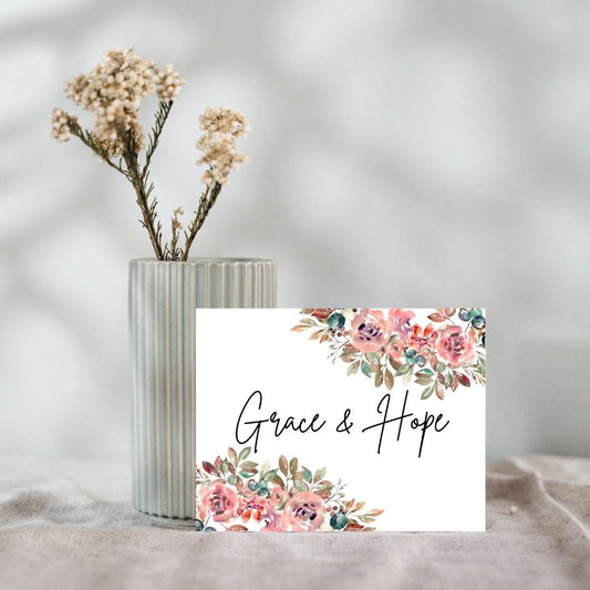 christliche Karte - Grace & Hope