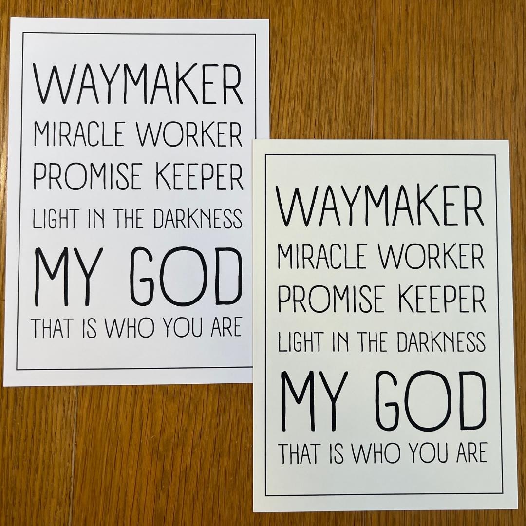 christliches Poster - Waymaker